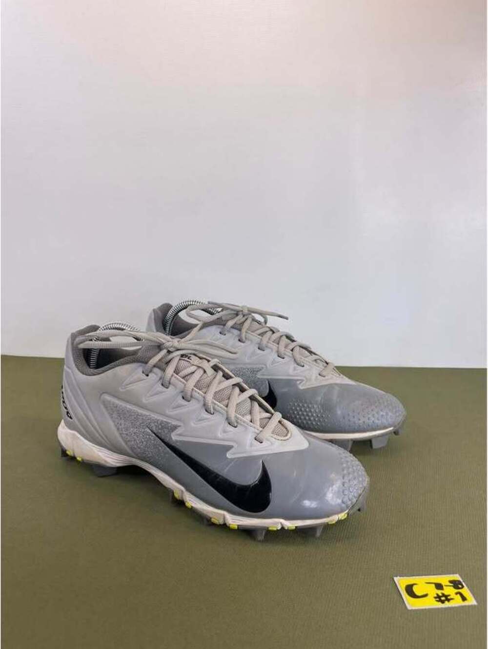 Nike Vapor Strike 5 Low Football Cleats Men Size 8 Grey Black 852688-002